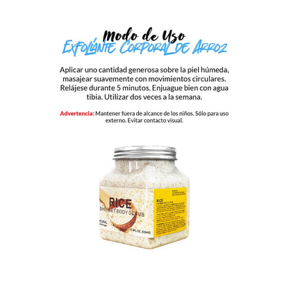 Exfoliante Corporal de Arroz + Jabón de Arroz con Ácido Hialurónico