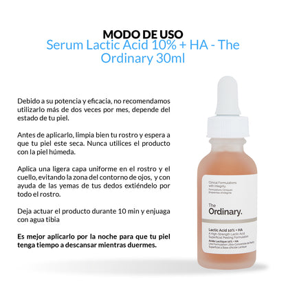 Serum Lactic Acid 10% + HA - The Ordinary 30ml