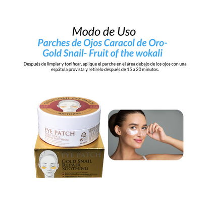 Mascarilla para Ojeras Gold Snail - Fruit of the Wokali