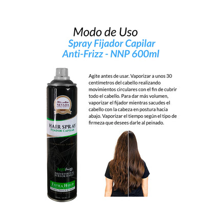 Spray Fijador Capilar Anti-Frizz - NNP 600ml