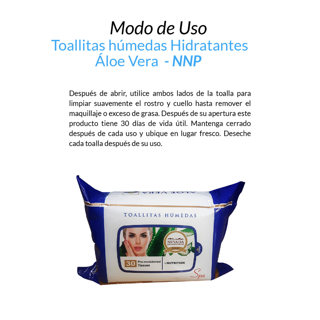 Toallitas húmedas Hidratantes Áloe Vera - NNP