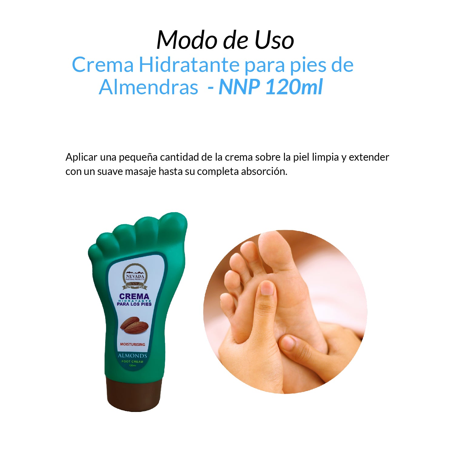 Crema Hidratante para pies de Almendras - NNP 120ml