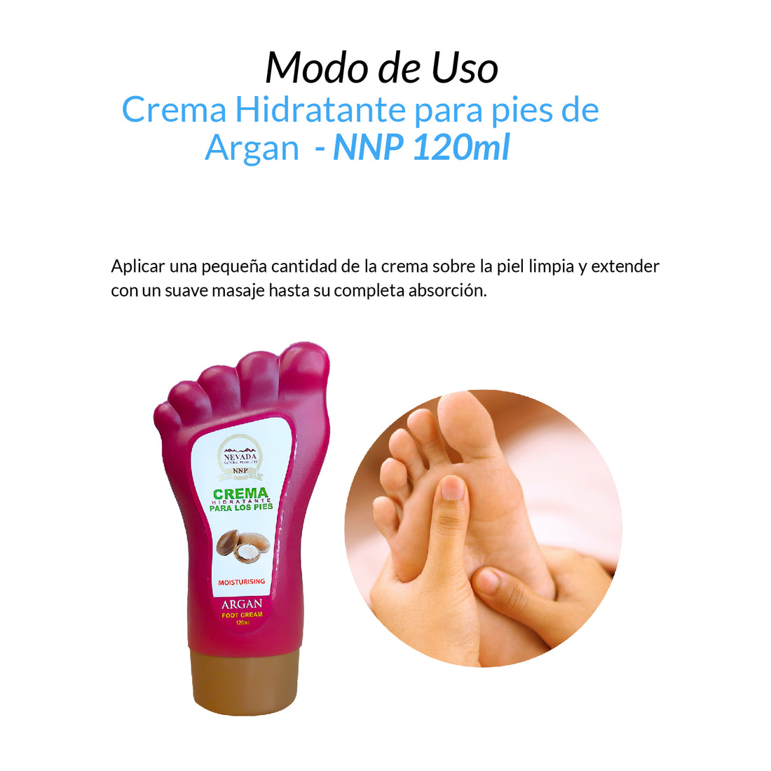 Crema Hidratante para pies de Argan - NNP 120ml