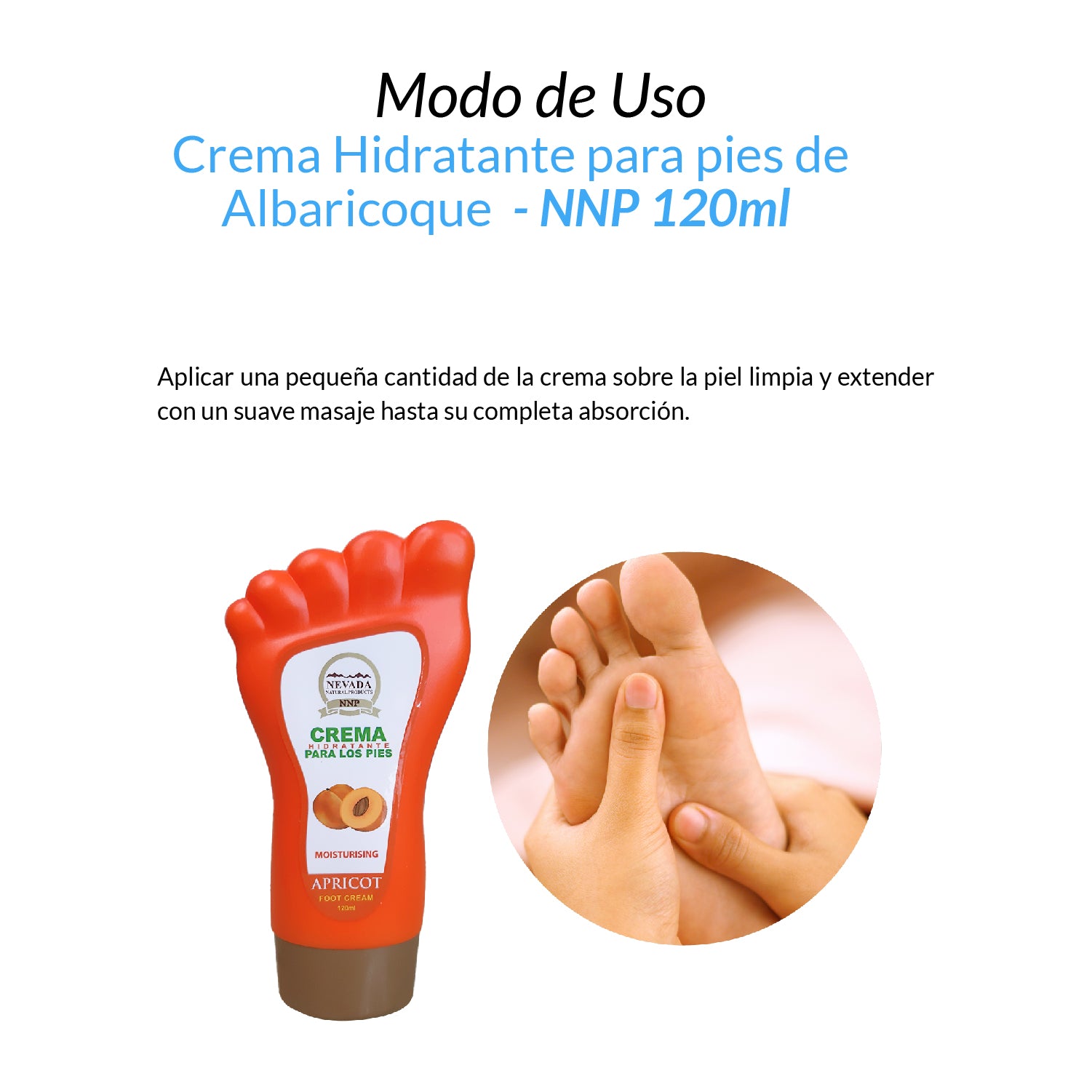 Crema Hidratante para pies de Albaricoque - NNP 120ml