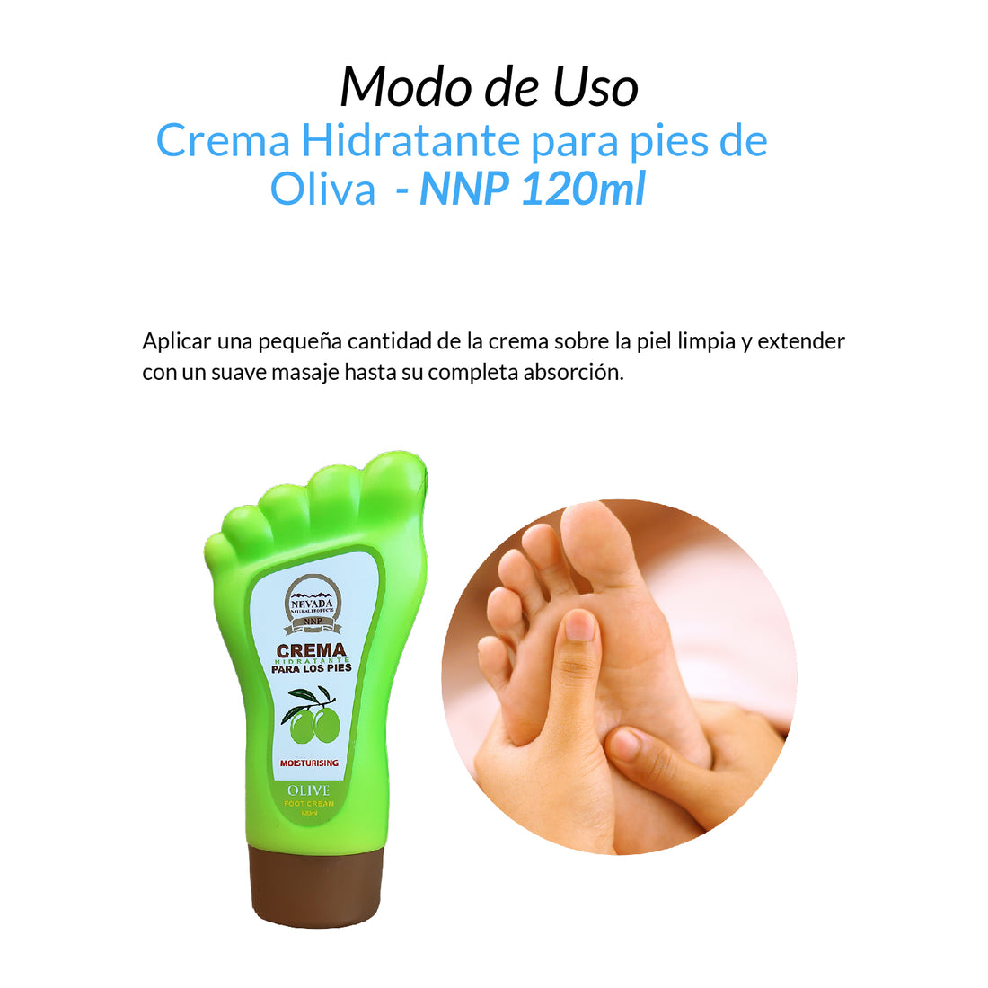 Crema Hidratante para pies de Oliva - NNP 120ml