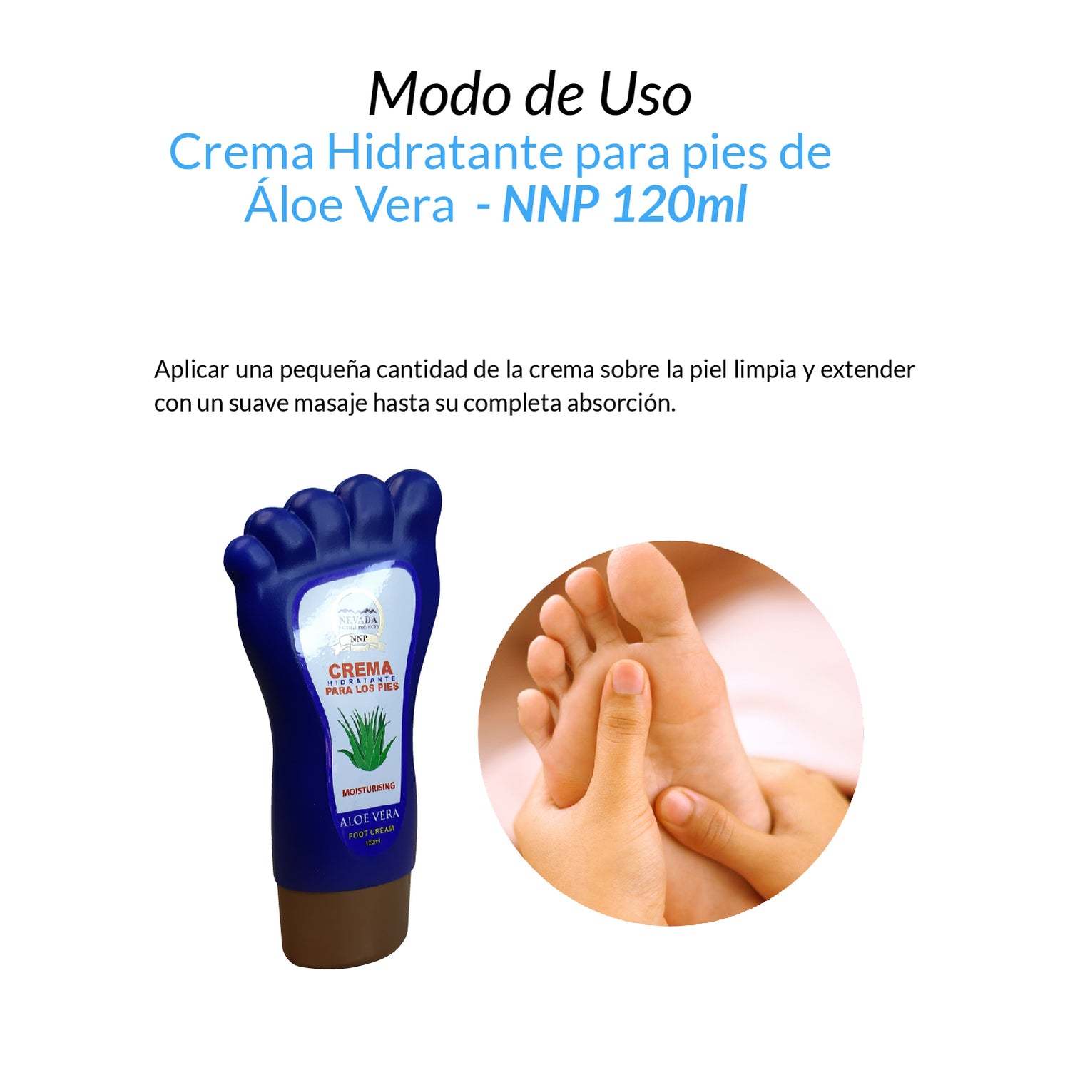 Crema Hidratante para pies de Áloe Vera - NNP 120ml