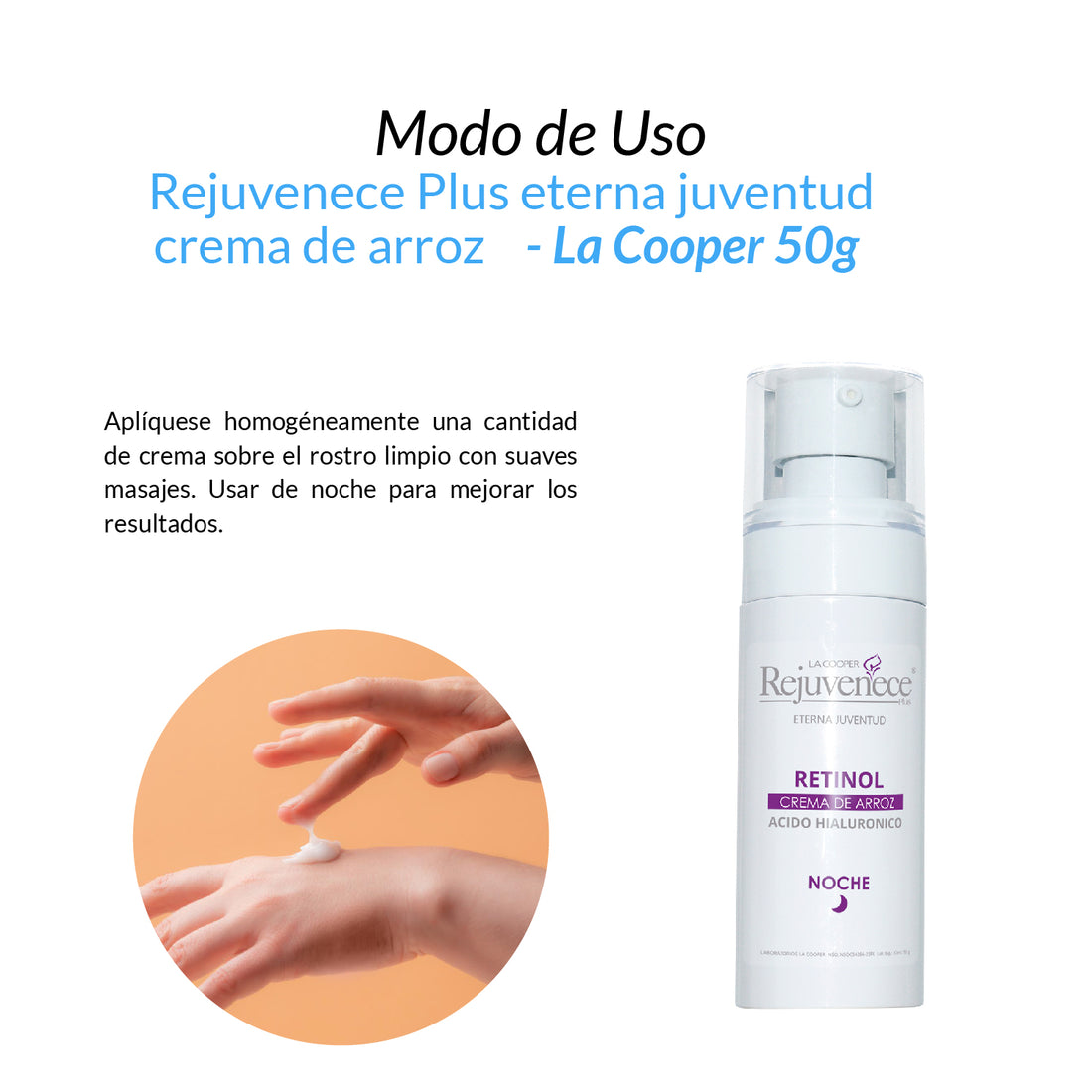 Rejuvenece Plus Eterna Juventud Crema de Arroz - La Cooper 50g