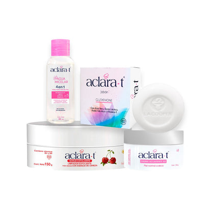 Kit de limpieza facial Piel Normal o Seca Aclara-t