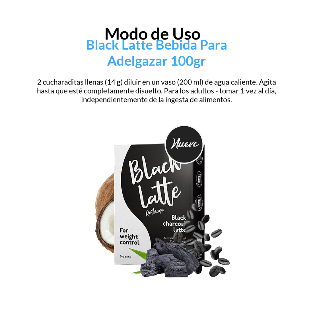 Black Latte Bebida Para Adelgazar 100gr