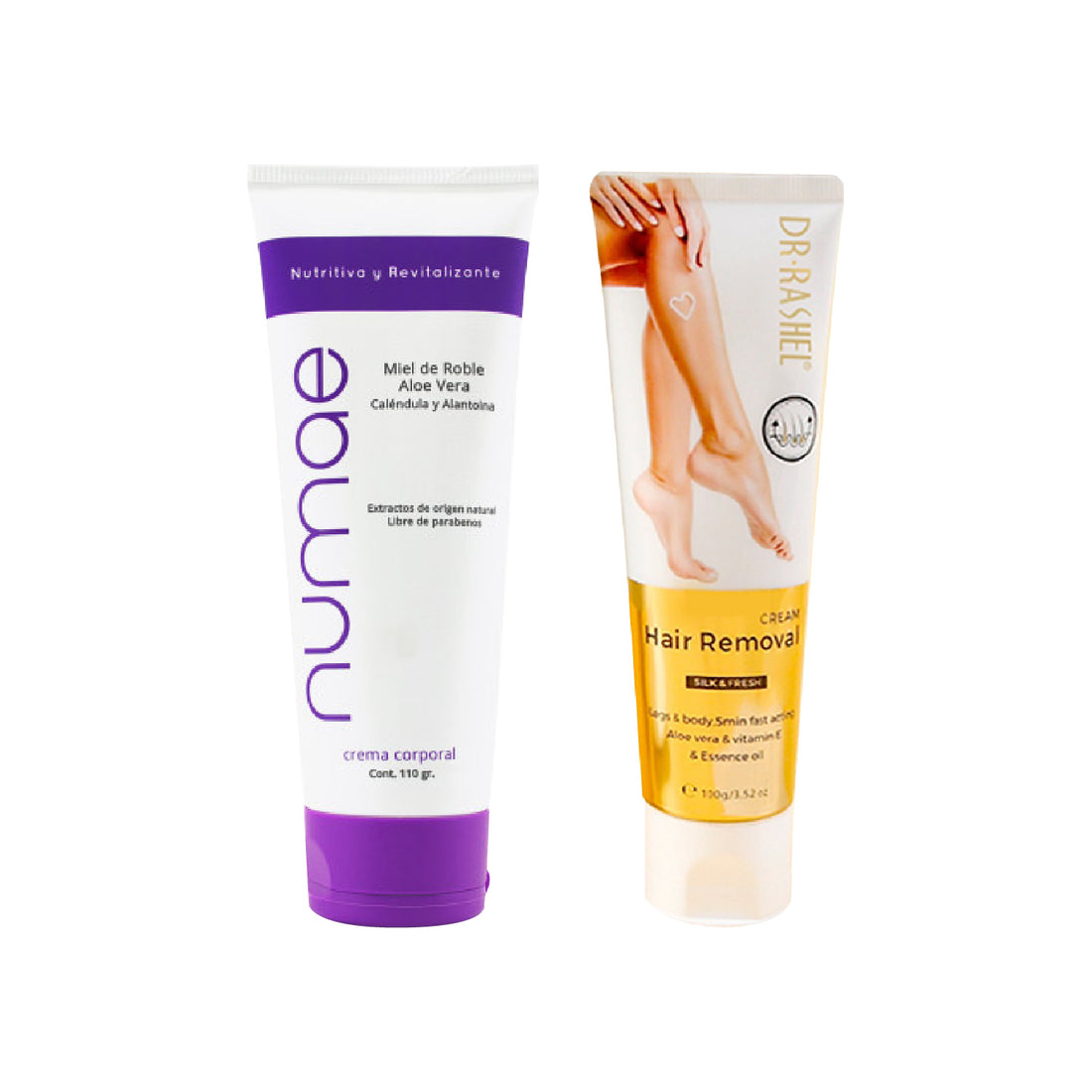 Crema Corporal Numae 110g + Crema depiladora Dr Rashel 100g