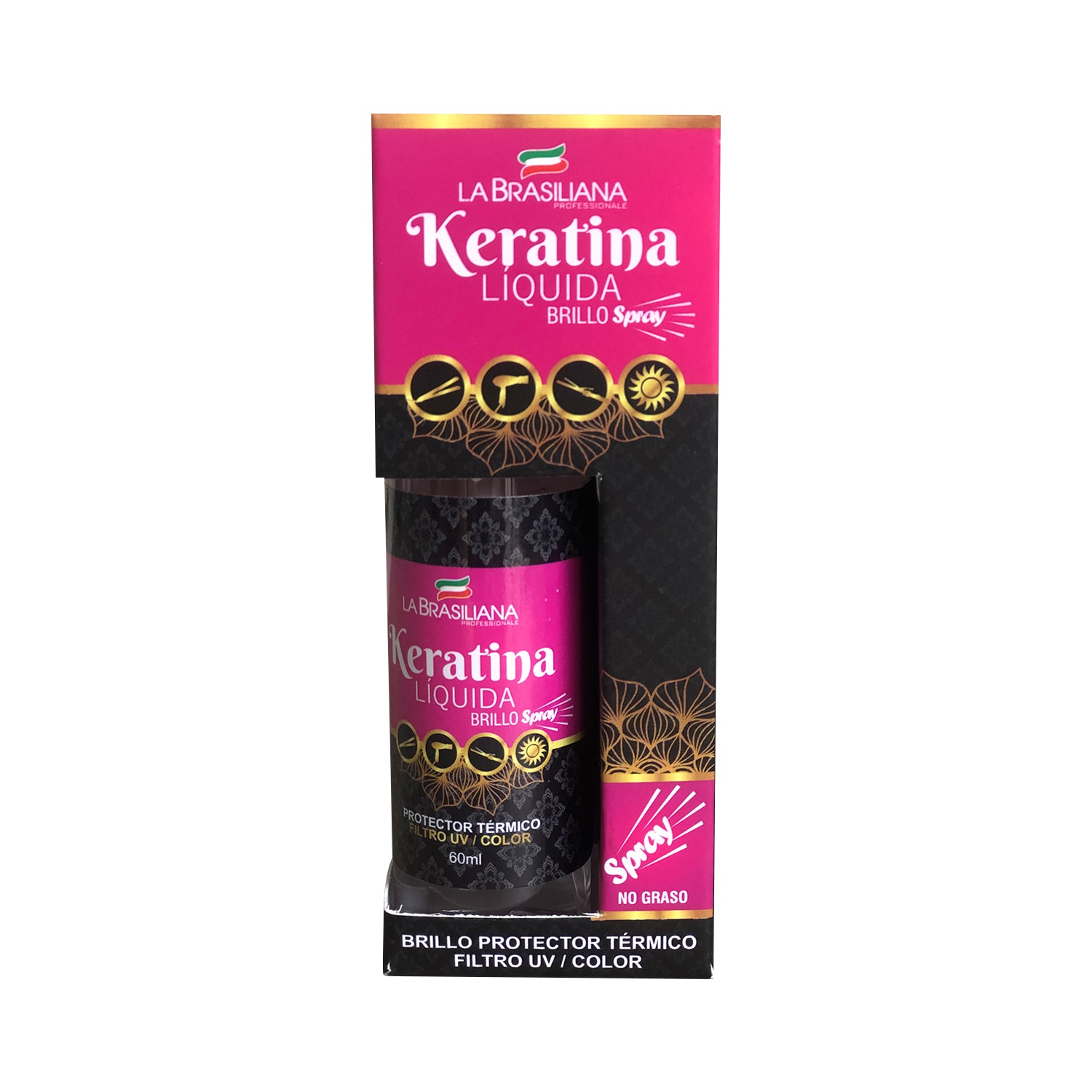 Keratina Liquida- Brillo Spray - La Brasiliana 60ml