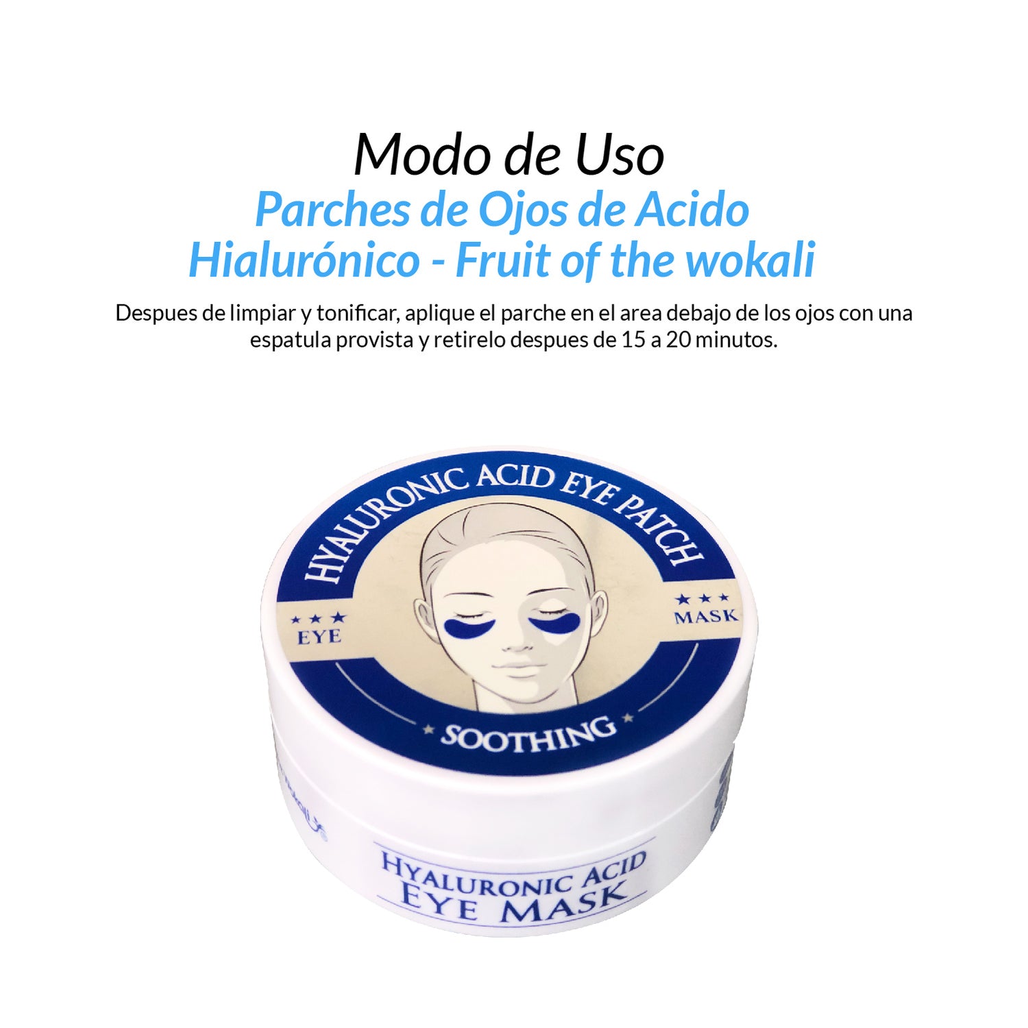 Mascarillas para Ojeras Acido Hyaluronico- Fruit of the Wokali