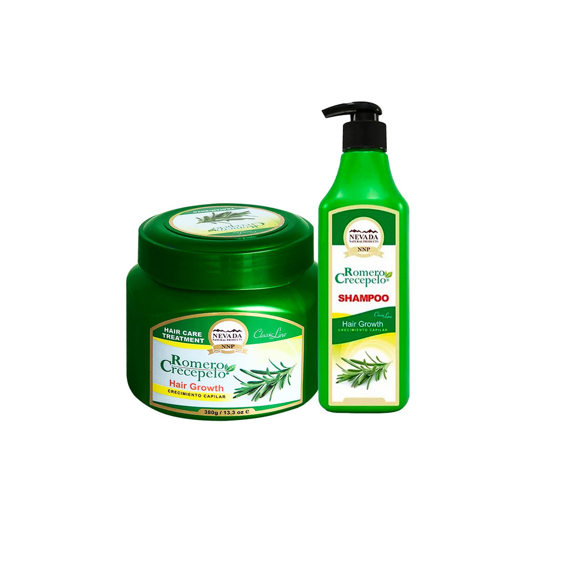 Romero Crecepelo - crecimiento capilar + Shampoo romero crecepelo 520 ml