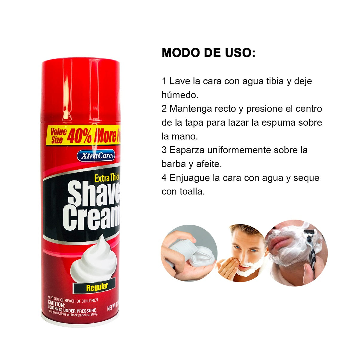 Afeitador Sonar 6027 Plomo + Crema de Afeitar xtracare 360 gr - para Piel Normal