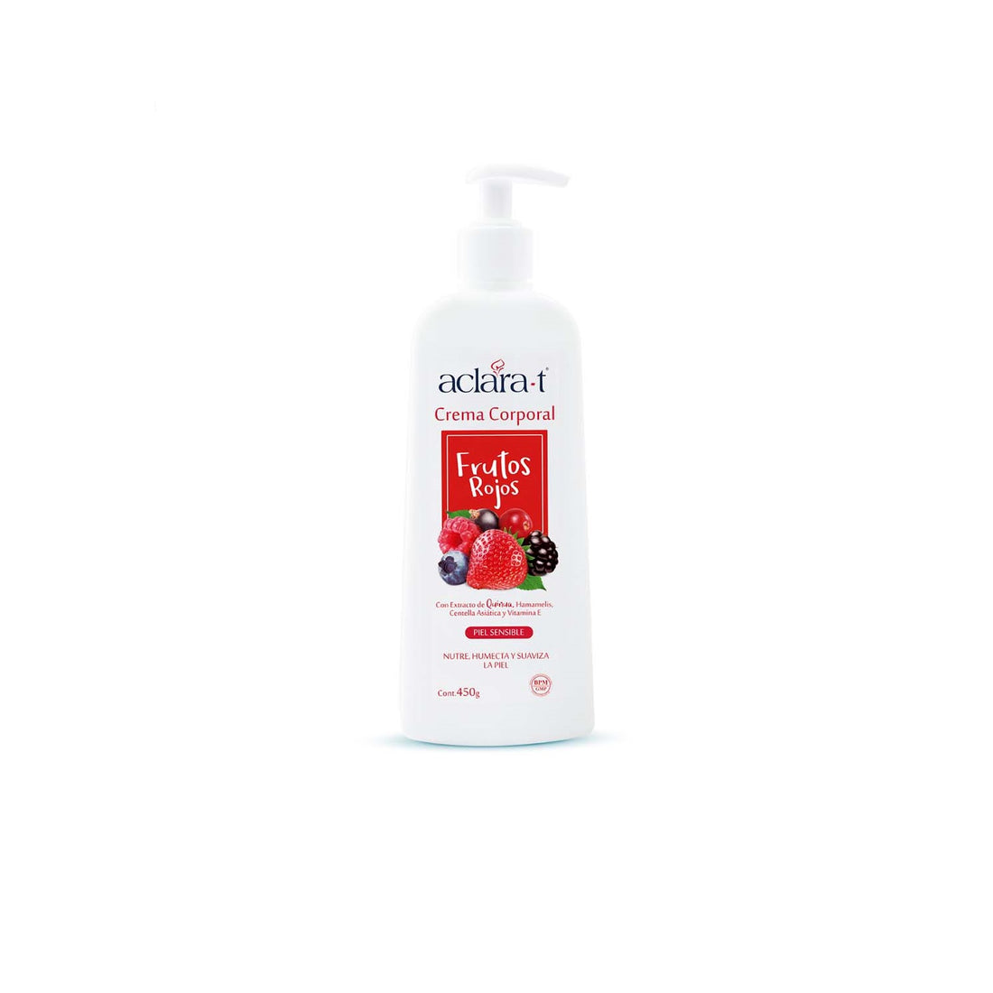 Aclara-T Crema Corporal HidratanteT – Frutos Rojos 450g